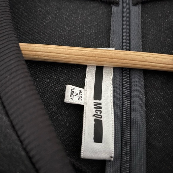 McQ Alexander McQueen Zip Detail Stretch Jersey Flared Mini Dress - Picture 8 of 11